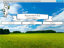 Tablet Screenshot of bauernhofeis-steffens.de